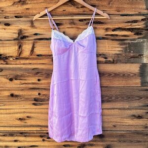 FREE PEOPLE | Intimate NWT Lavender White Lace Cami Mini Dress S